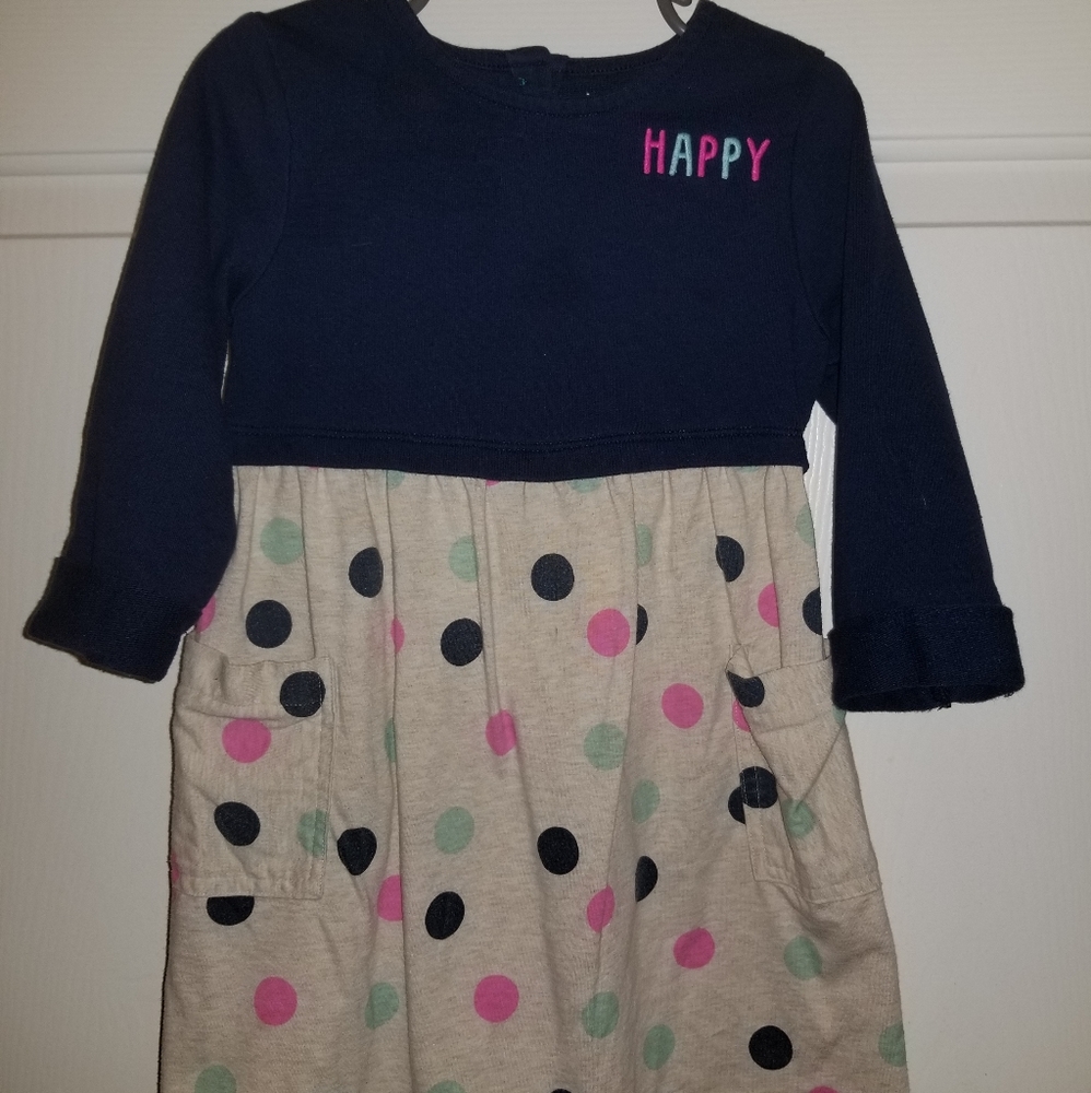 Healthtex blue/polka dot dress 4t